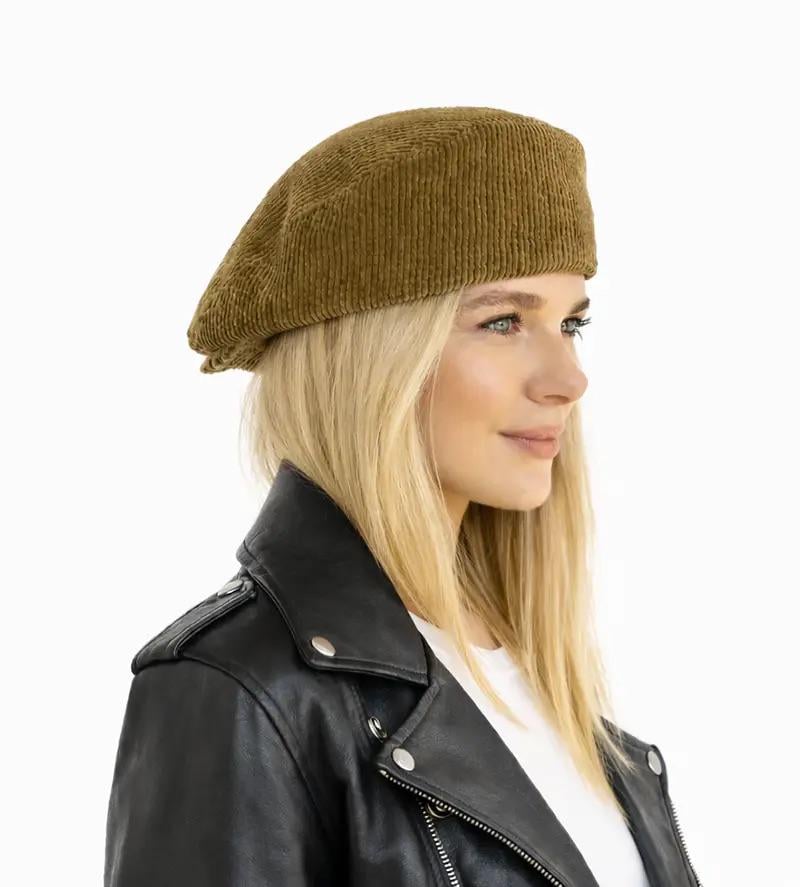 Кепка-конголка вельветовая унисекс one size Бежевый