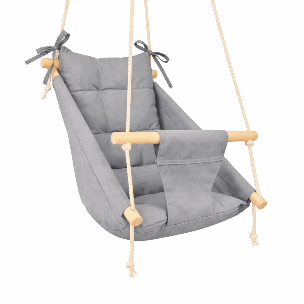 Детские качели подвесные Колыханка хлопок Серый (gs-9141)