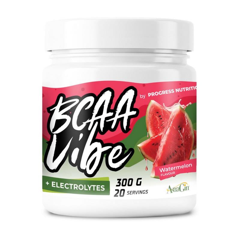 Аминокислоты с электролитами и цитруллином Progress Nutrition BCAA 2:1:1 Vibe 300 г Арбуз