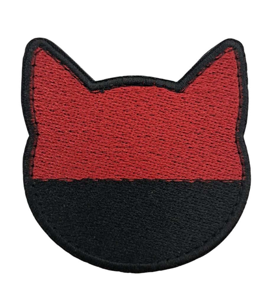 Шеврон Котик УПА 6,7х6,7 см Черно-красный (12199)