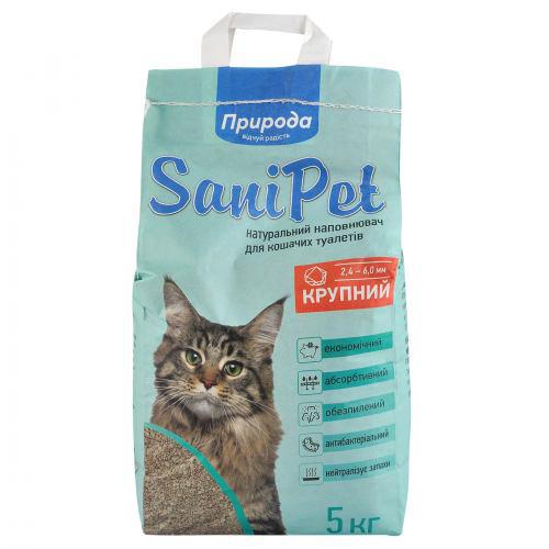 Наповнювач для котячого туалету Природа Sani Pet бентонітовий велика гранула 5 кг - фото 2 Наповнювач для котячого туалету Природа Sani Pet бентонітовий велика гранула 5 кг - фото 2
