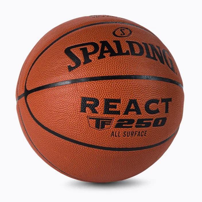 Баскетбольний м'яч Spalding React FIBA TF-250 універсальний р. 7 (11931_102)