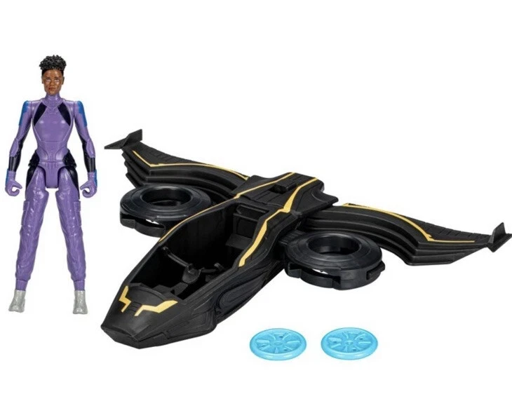 Игровой набор Черный Пантера с самолетом Hasbro Marvel Black Panther Wakanda Forever and Vibranium Blast Sunbird 15 см (SKU-237)