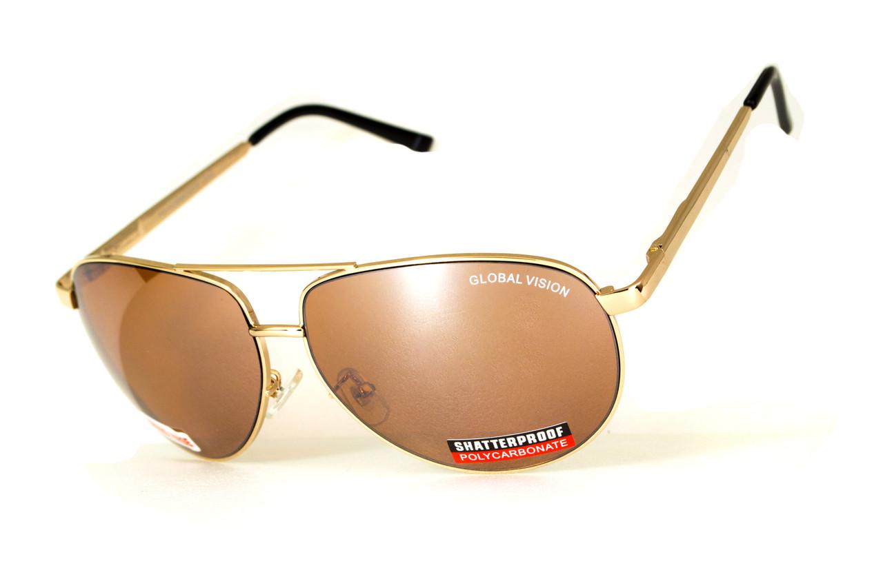 Очки защитные Global Vision Aviator-4 Коричневый (69961757984321) - фото 2 Очки защитные Global Vision Aviator-4 Коричневый (69961757984321) - фото 2