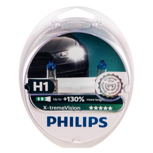 ᐉ Автолампа Philips X-treme Vision H1 + 130% 12 V 55 W P14,5s 2 шт,