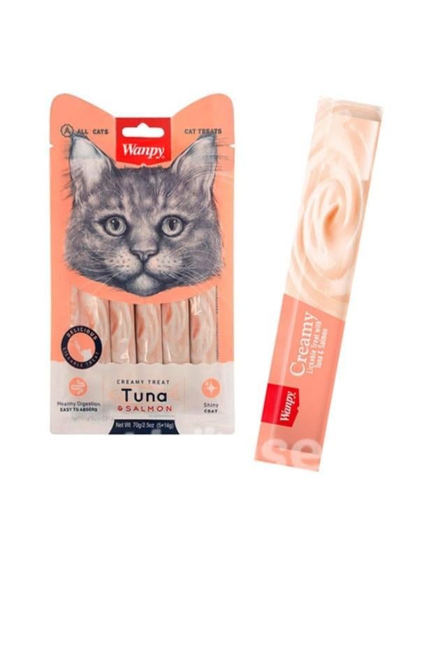 Лакомство для кошек Wanpy Creamy Lickable Treats Tuna & Salmon 14 г х 5 шт. (RAC-52)