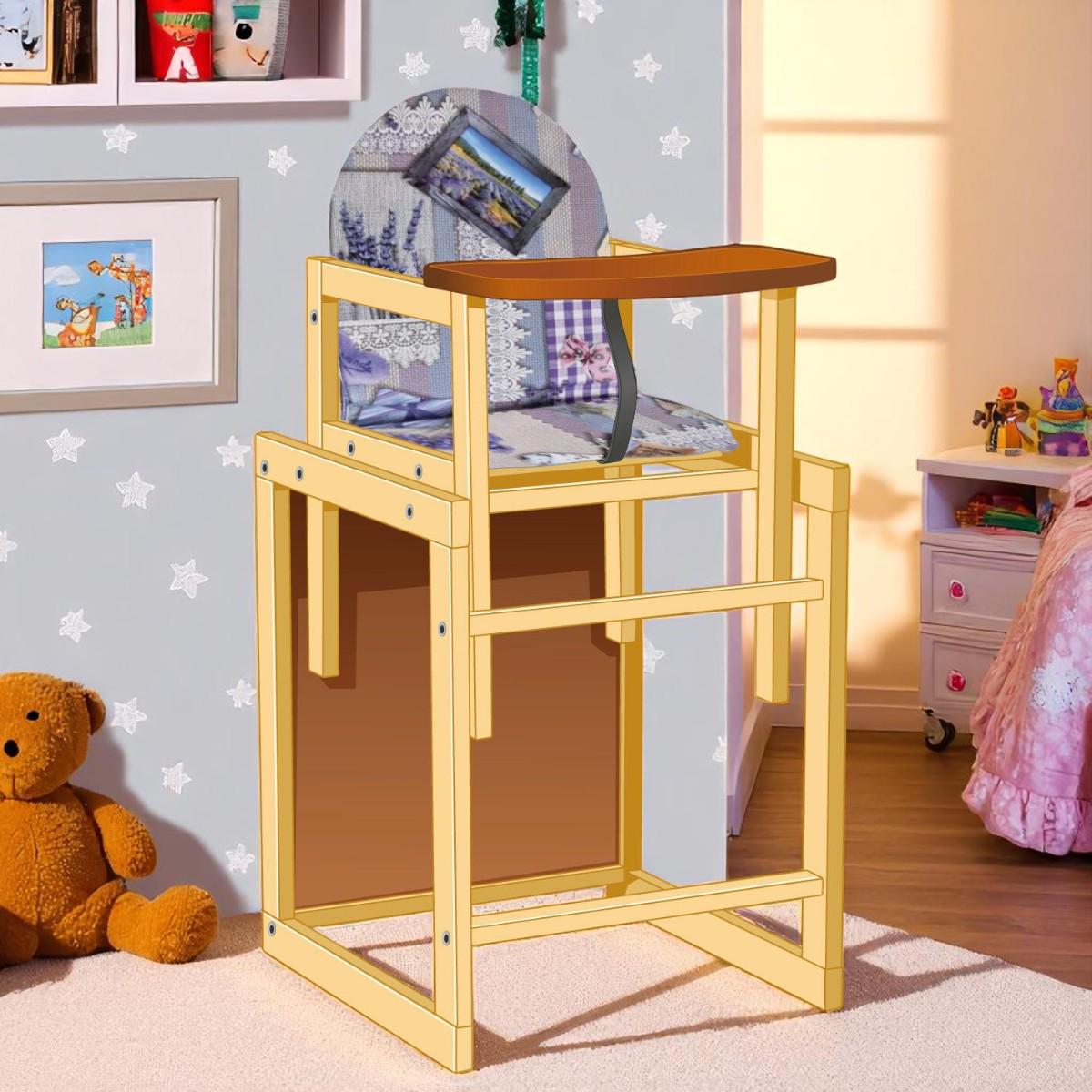 Стільчик для годування Мася Абстракція серця Фіолетовий (№1121) - фото 2 Стільчик для годування Мася Абстракція серця Фіолетовий (№1121) - фото 2