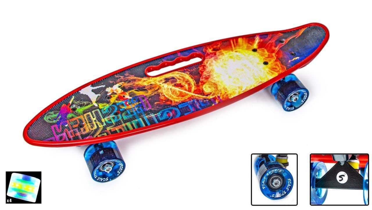 Пенніборд з ручкою Scale Sports Explosion колеса з підсвіткою (1476537874) - фото 2