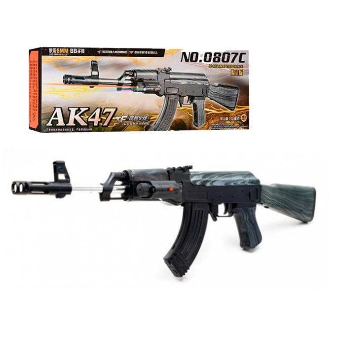 Дитячий ігровий страйкбольний автомат АК-47 (0807C) Дитячий ігровий страйкбольний автомат АК-47 (0807C)