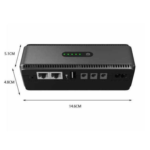 Бесперебойник UPS для wi-fi роутера Mini DC UPS 12000mAh/18W - фото 4