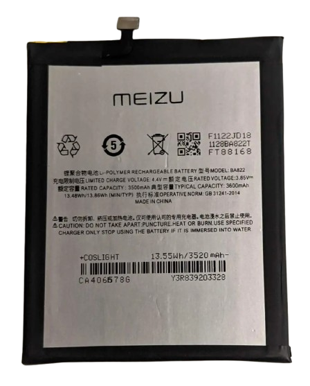 Аккумулятор BA822 для Meizu Note 8 3500 mAh (000052363) Аккумулятор BA822 для Meizu Note 8 3500 mAh (000052363)