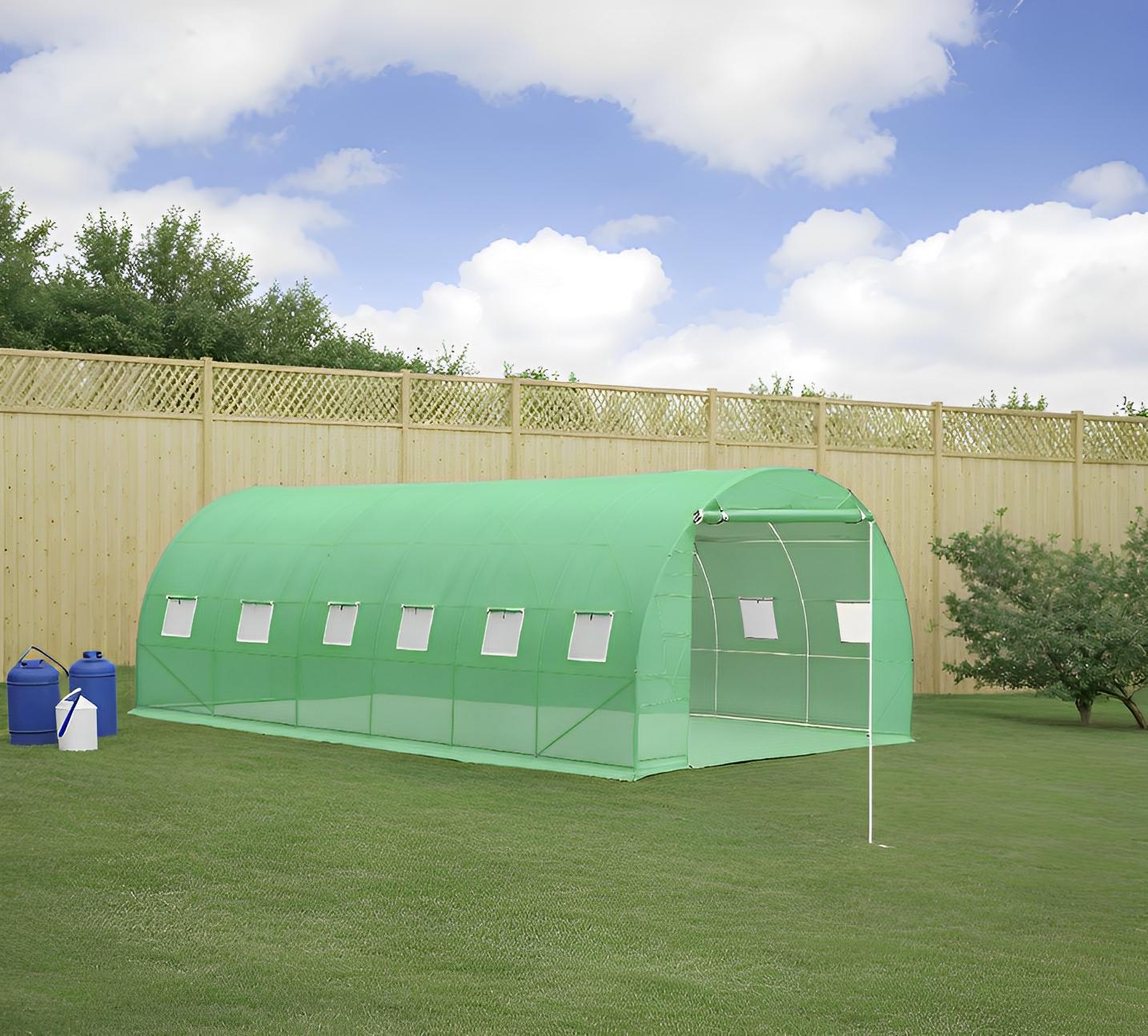 Теплица туннельная GreenHouse 18 м2 600х300х200 см