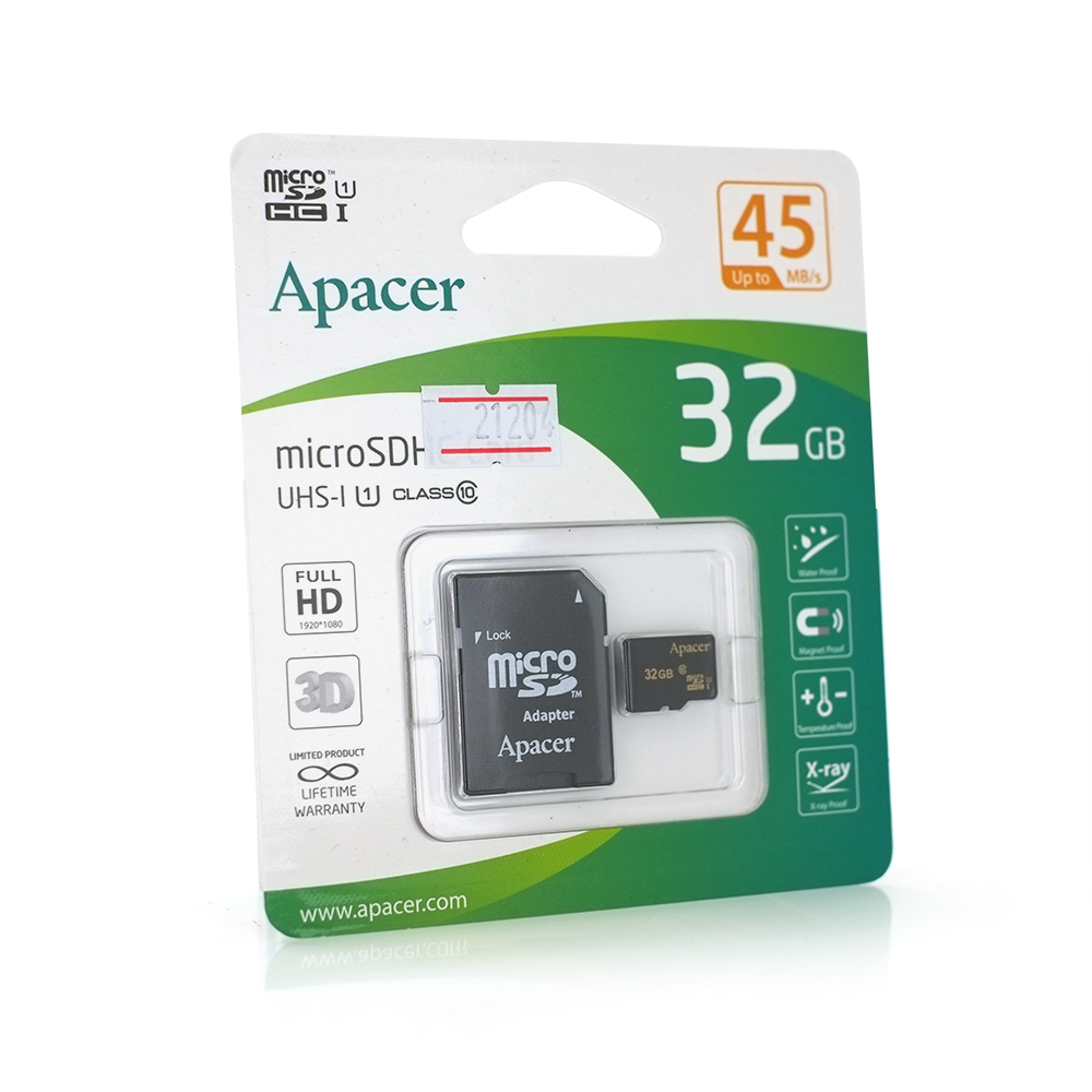 Карта памяти Apacer microSDHC Class 10 UHS-I 32 Гб (26301837)