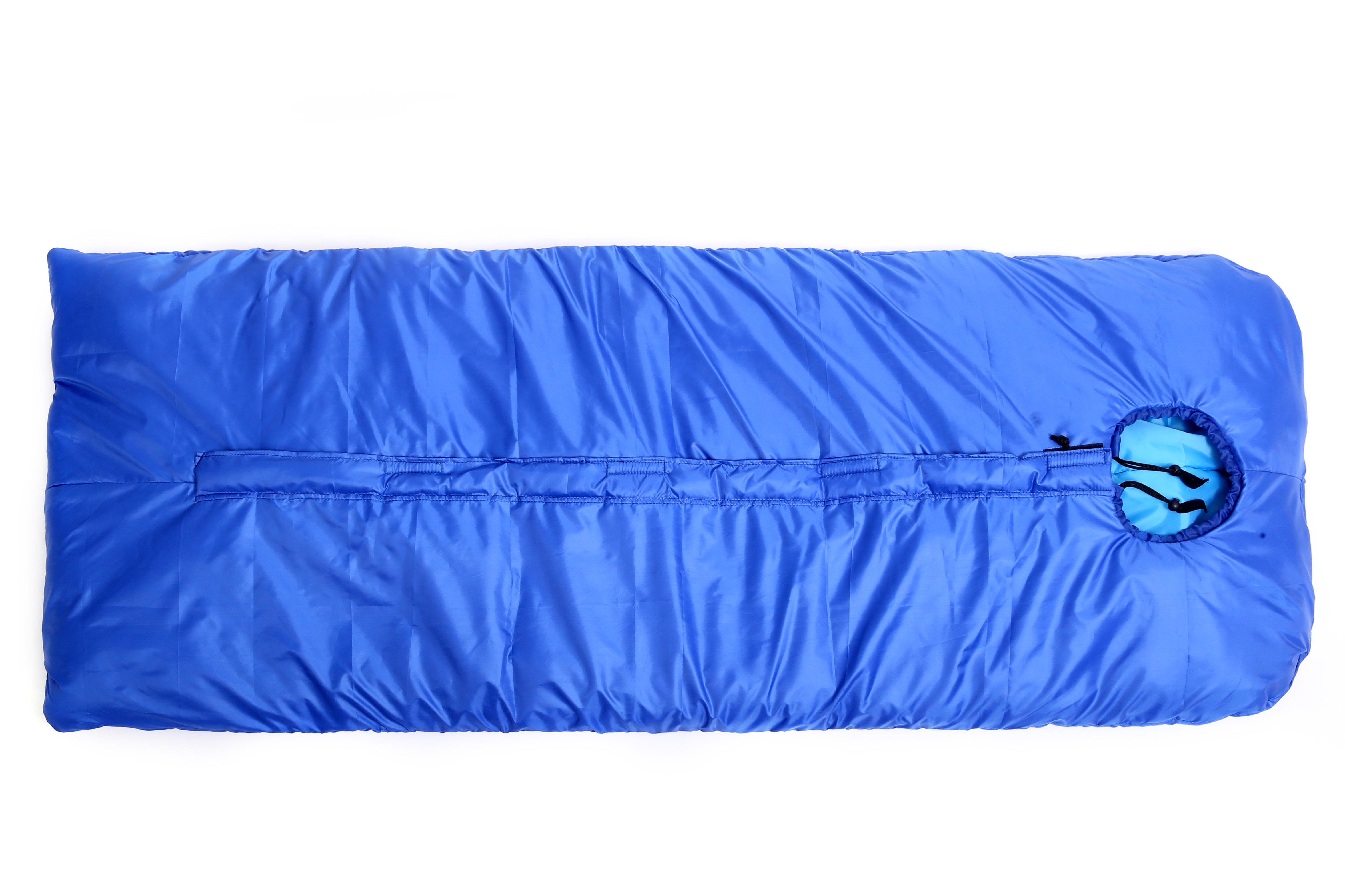 Спальний мішок дитячий -25°C зимовий із сумкою 170 см Синій