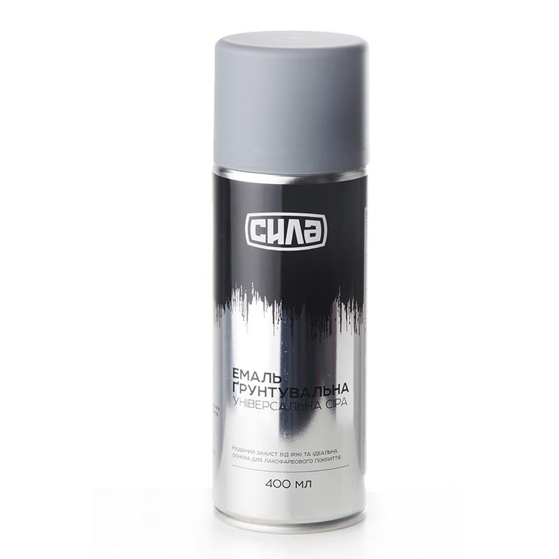 Эмаль грунтовочная универсальная Сила 400 мл Серый глянец (951314)