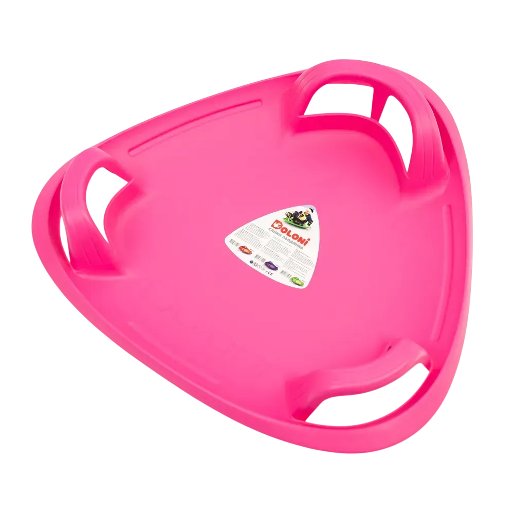 Санки-ледянка Doloni из пластика 62х64х12 см Розовый (150-98-06551/1)