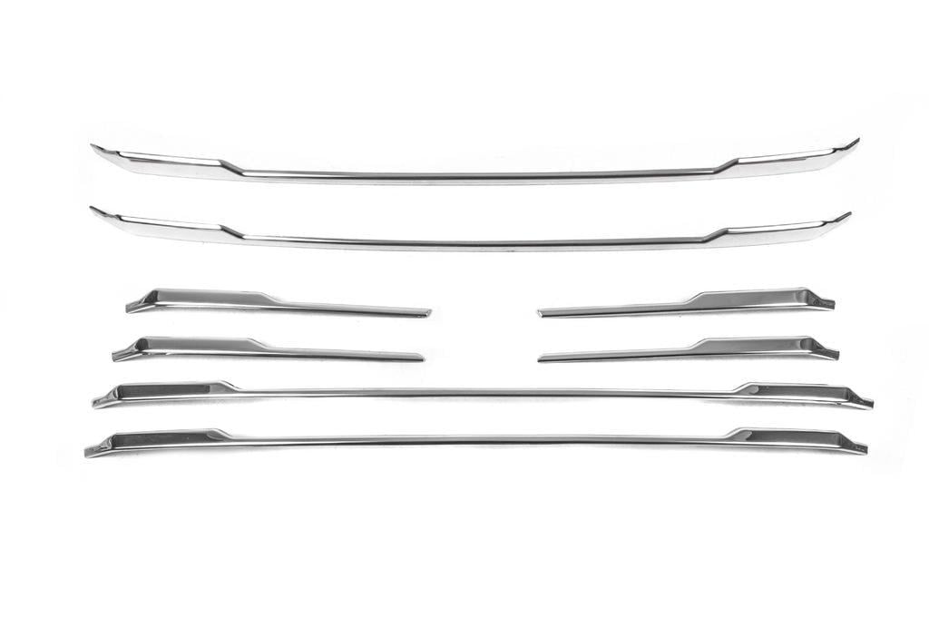 Накладки на решетку Carmos для Ford Courier 2023- гг. нержавеющая сталь Хром (131527)