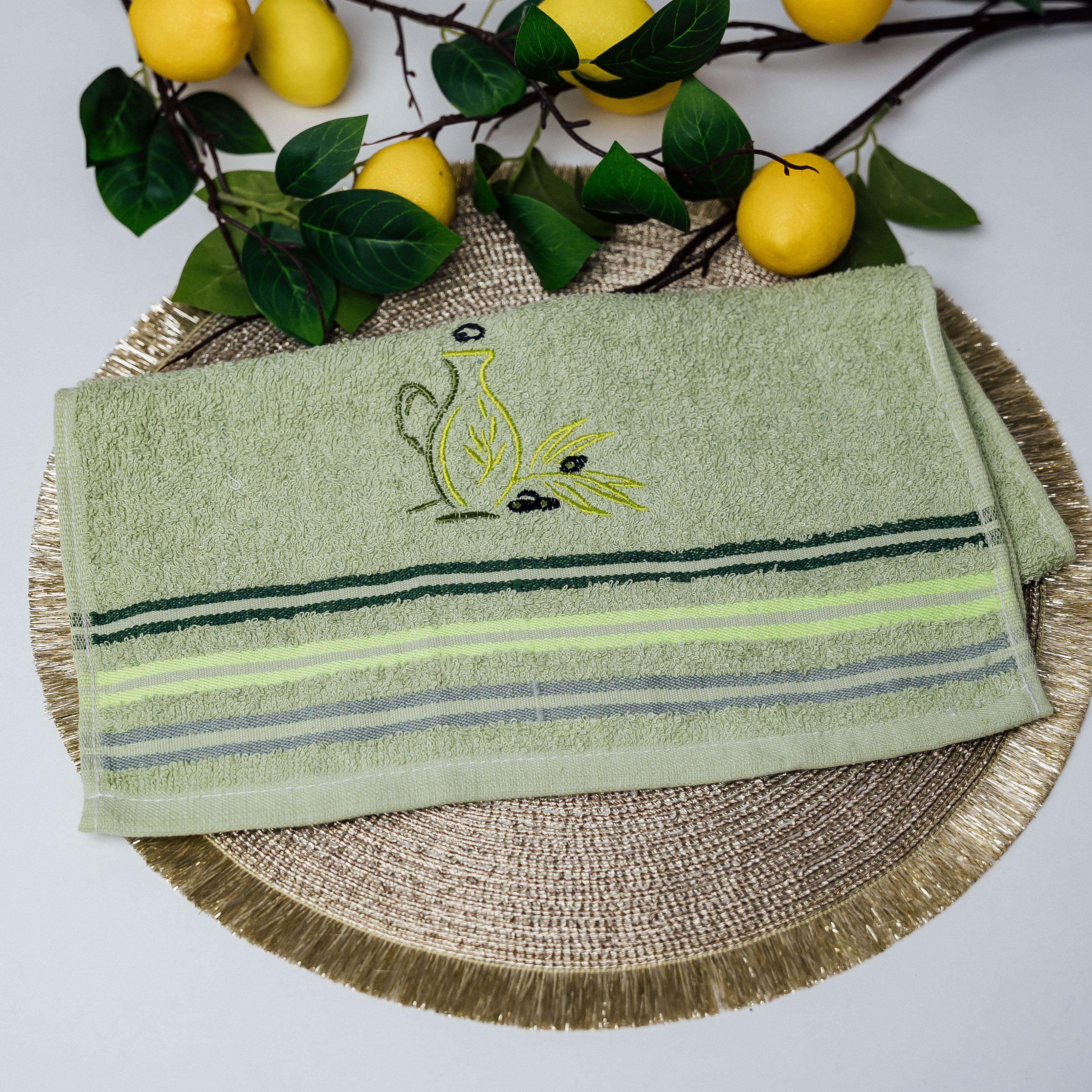 Полотенце для рук Оливка 25x50 см Оливково-зеленый (4058)