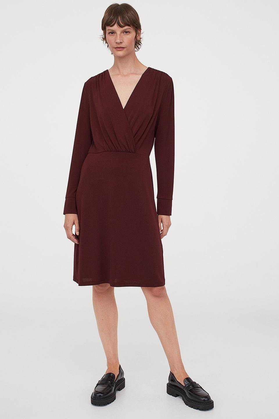 Платье H&M XL Бордовый (923522b36)