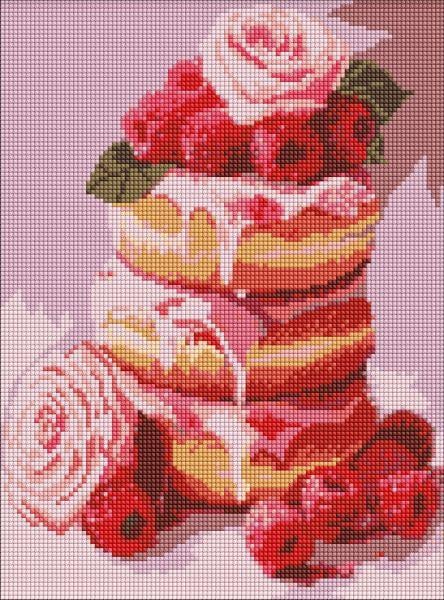 Алмазна мозаїка Рожеві панкейки art_selena_ua 30х40 см (AMO20179)