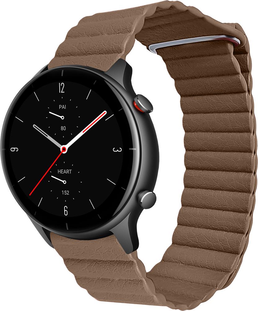 Ремешок кожаный Genis для Amazfit GTR 2 Brown (26520-30)