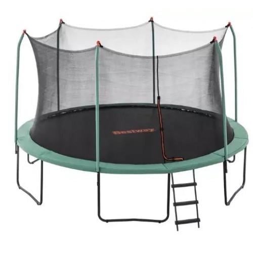 Батут каркасный Bestway 59105 металлический с защитной сеткой 427 см Бирюзовый (150-7-59105)