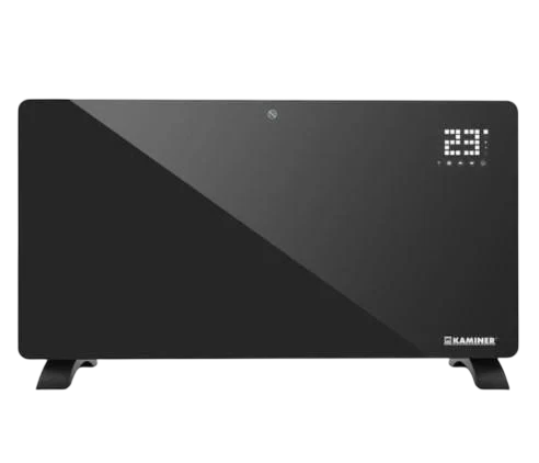 Обігрівач конвекторний Kaminer 26572 Smart WiFi 2500 Вт X-SHAPE IP24 з пультом та додатком Smart Life Чорний