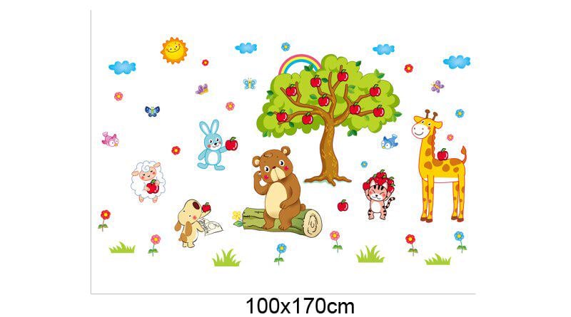 Наклейка детская на стену Green Life Звери 100х170 см (XL8205) - фото 3 Наклейка детская на стену Green Life Звери 100х170 см (XL8205) - фото 3