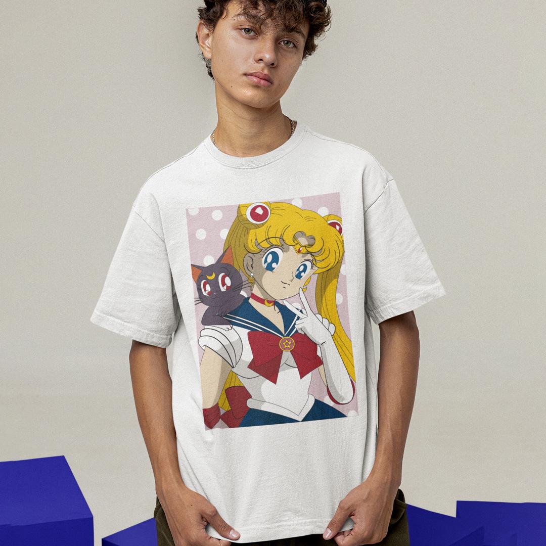 Футболка унісекс Pretty Soldier Sailor Moon Moon Sailor wht 3XL Білий (0000012537)