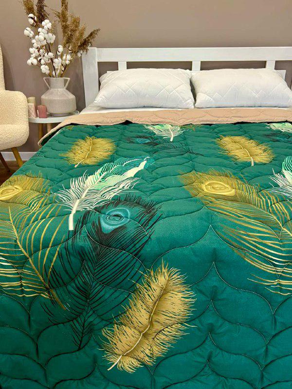 Одеяло летнее двухстороннее с рисунком полутораспальное 150x210 см Зеленый (27481190) - фото 5 Одеяло летнее двухстороннее с рисунком полутораспальное 150x210 см Зеленый (27481190) - фото 5