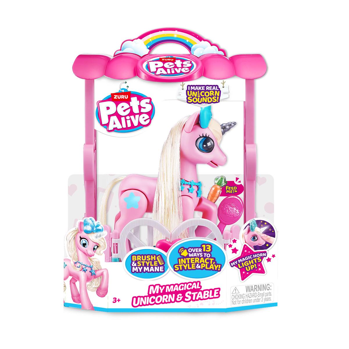Набор игровой интерактивный Pets Alive-Волшебный единорог в домике