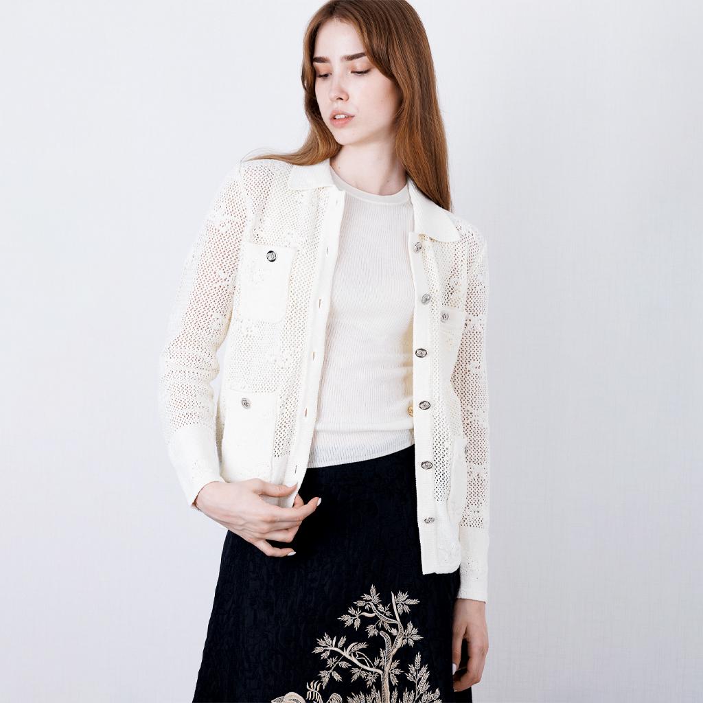 Кардиган жіночий повсякденний Chanel S Білий (2797308186)