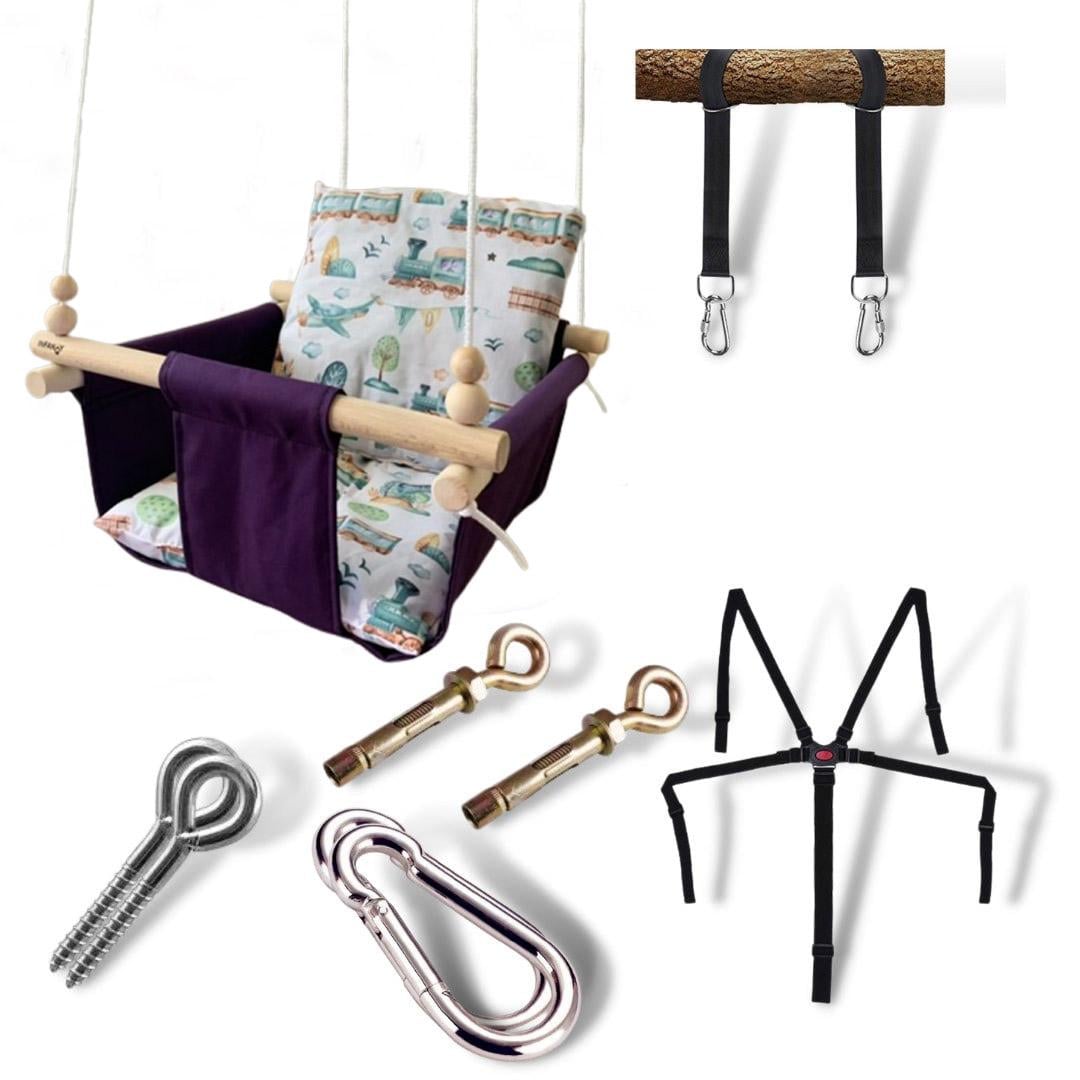 Детская качеля Infancy Поезд Фиолетовый (9882497)