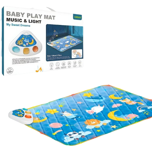 Коврик мягкий с музыкальной панелью и подсветкой для малышей