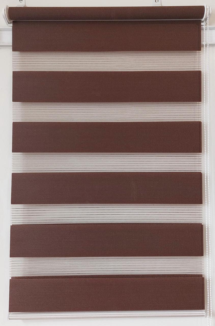 Рулонная штора день-ночь Miranda ВМ-1218 65х130 см Шоколадный (ВМ-1218-106)