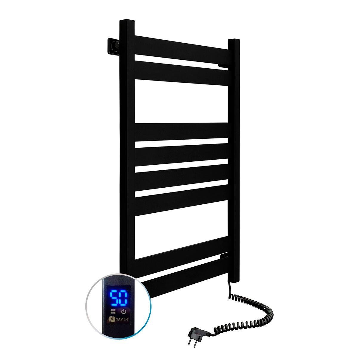 Рушникосушарка електрична NAVIN Largo Sensor права 500х800 мм муар Чорний (2134805659)