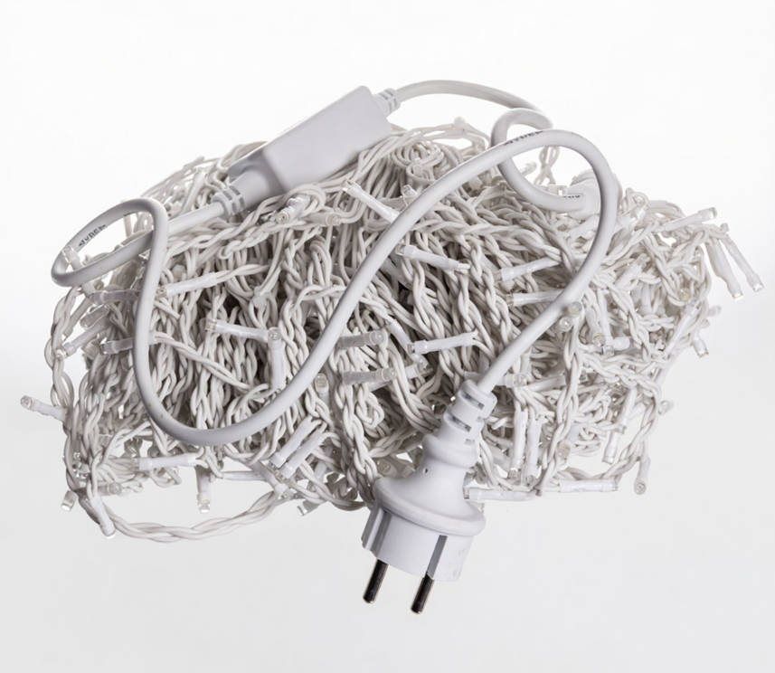 Гирлянда бахрома уличная 405 LED 25 м от сети белая нить Синий - фото 3 Гирлянда бахрома уличная 405 LED 25 м от сети белая нить Синий - фото 3