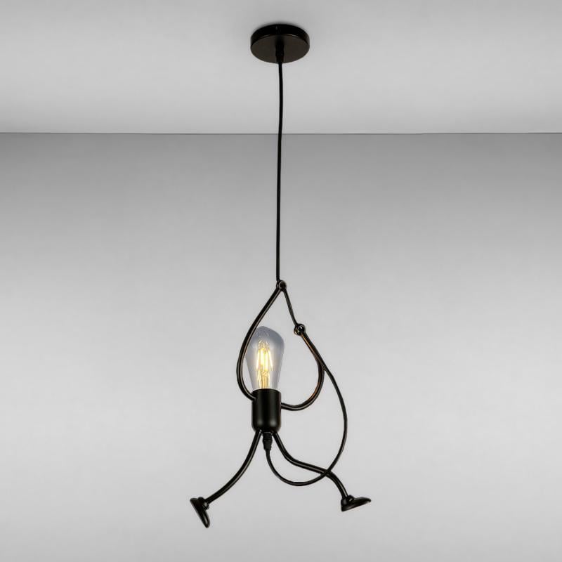 Люстра підвісна Light House LS-16254-1 BK на одну лампу Чорний