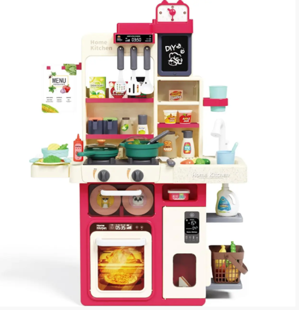 Детская кухня Limo Toy WD-825B с механической подачей воды/паром/звуковыми эффектами 63 детали Зеленый (2731929560)