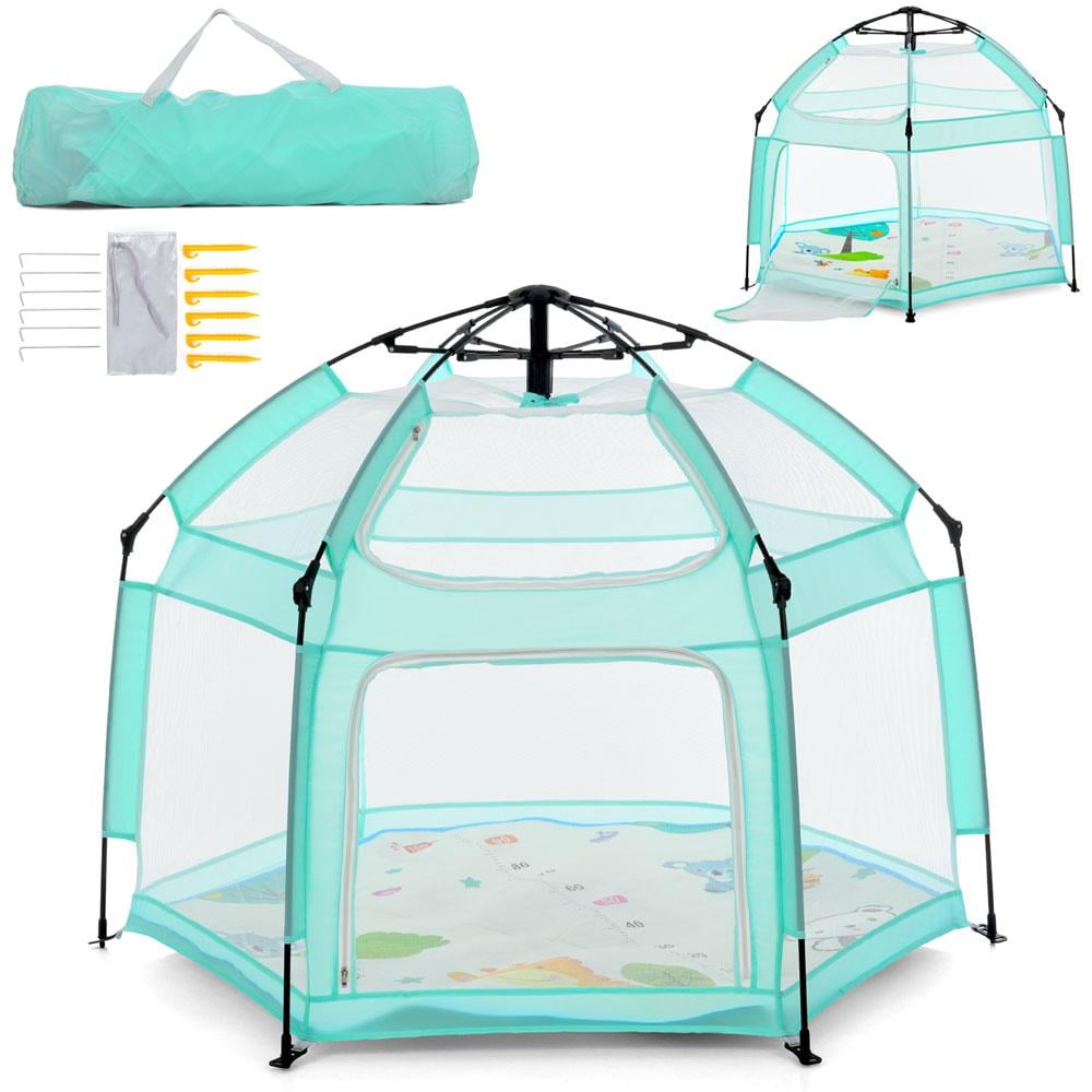 Палатка автоматическая MR 1512 с сетчатыми стенками и ковриком 146х127х110 см Зеленый - фото 9 Палатка автоматическая MR 1512 с сетчатыми стенками и ковриком 146х127х110 см Зеленый - фото 9