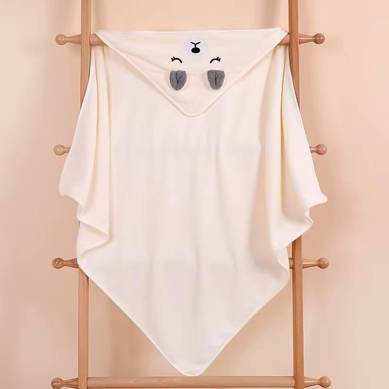 Полотенце-уголок для малышей с капюшоном из микрофибры Медведь