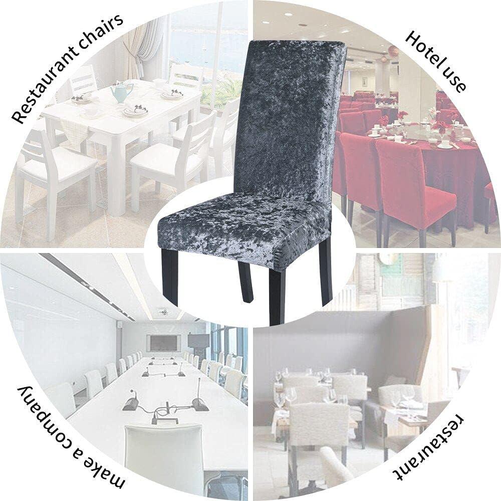 Чехол натяжной на стул GOSPO велюровый Серый (2190142609) - фото 4