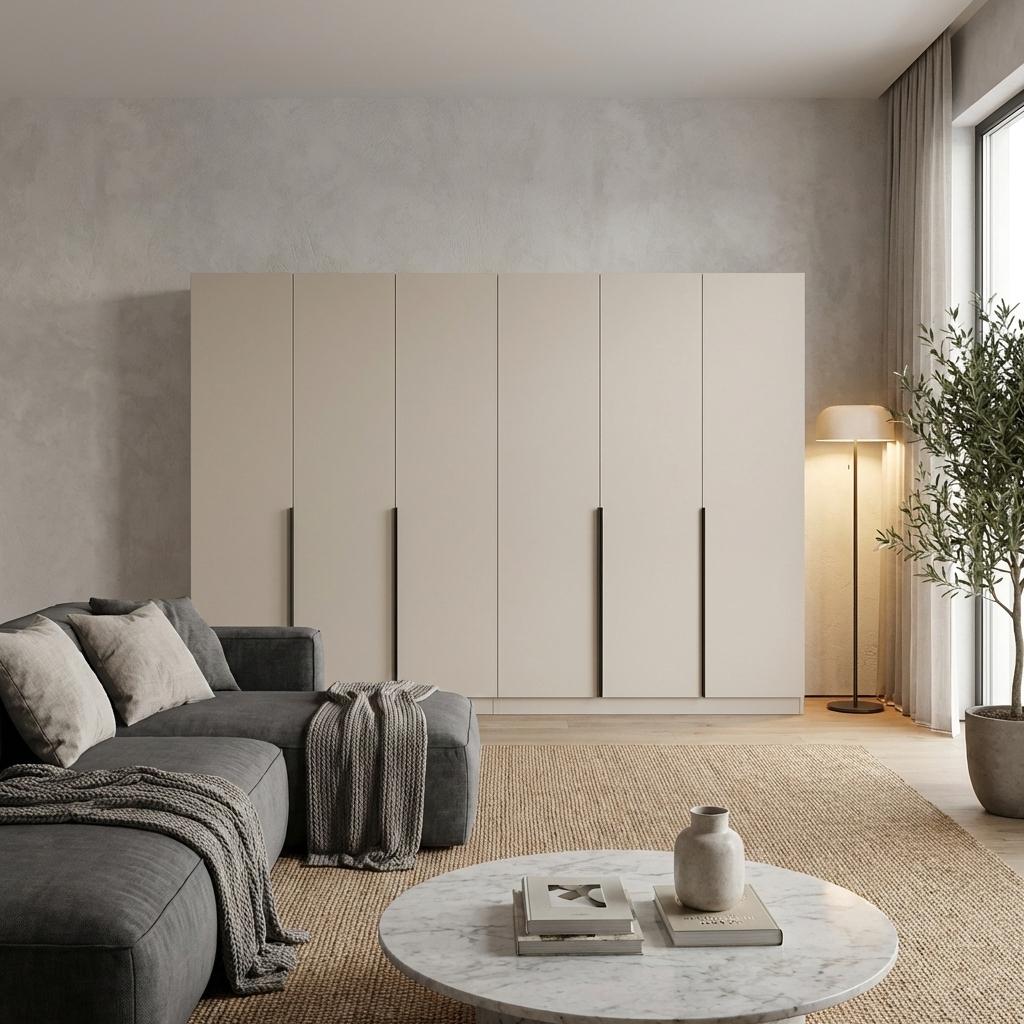 Шкаф распашной Viant Сіті 6 дв. С16 3300х500х2200 Кашемир