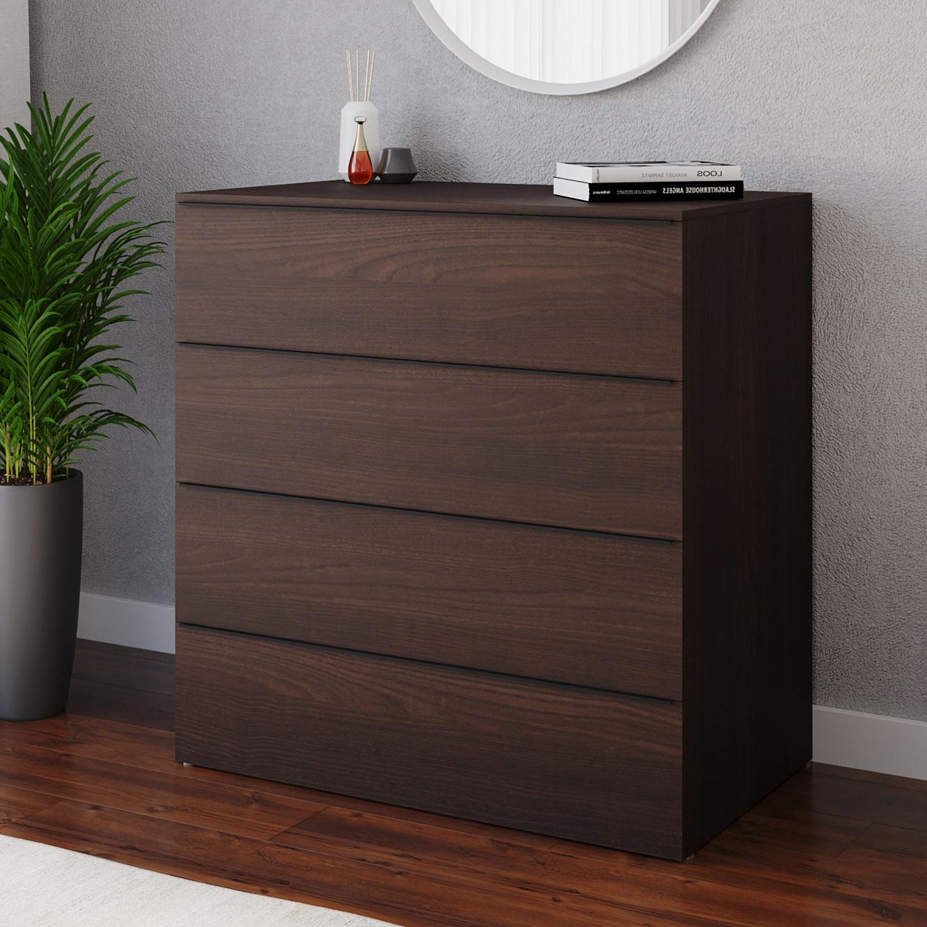Комод для гостиной на 4 выдвижных ящика 1000x1014x544 мм Венге темнный (mtx-4-vg)