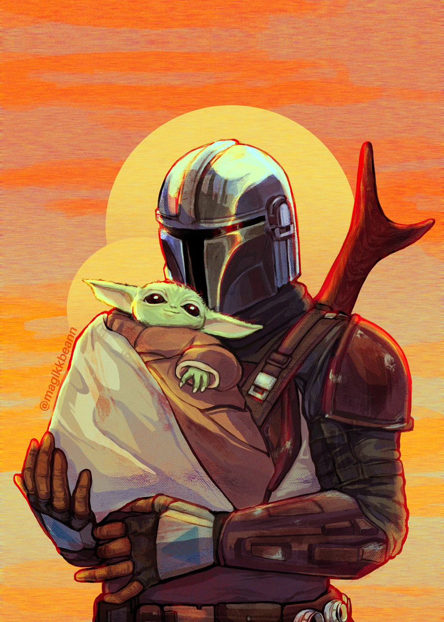 Картина постер Gee! Звёздные войны Мандалорец Маленький Йода Star Wars The Mandalorian 40x60 см SWM 11.14