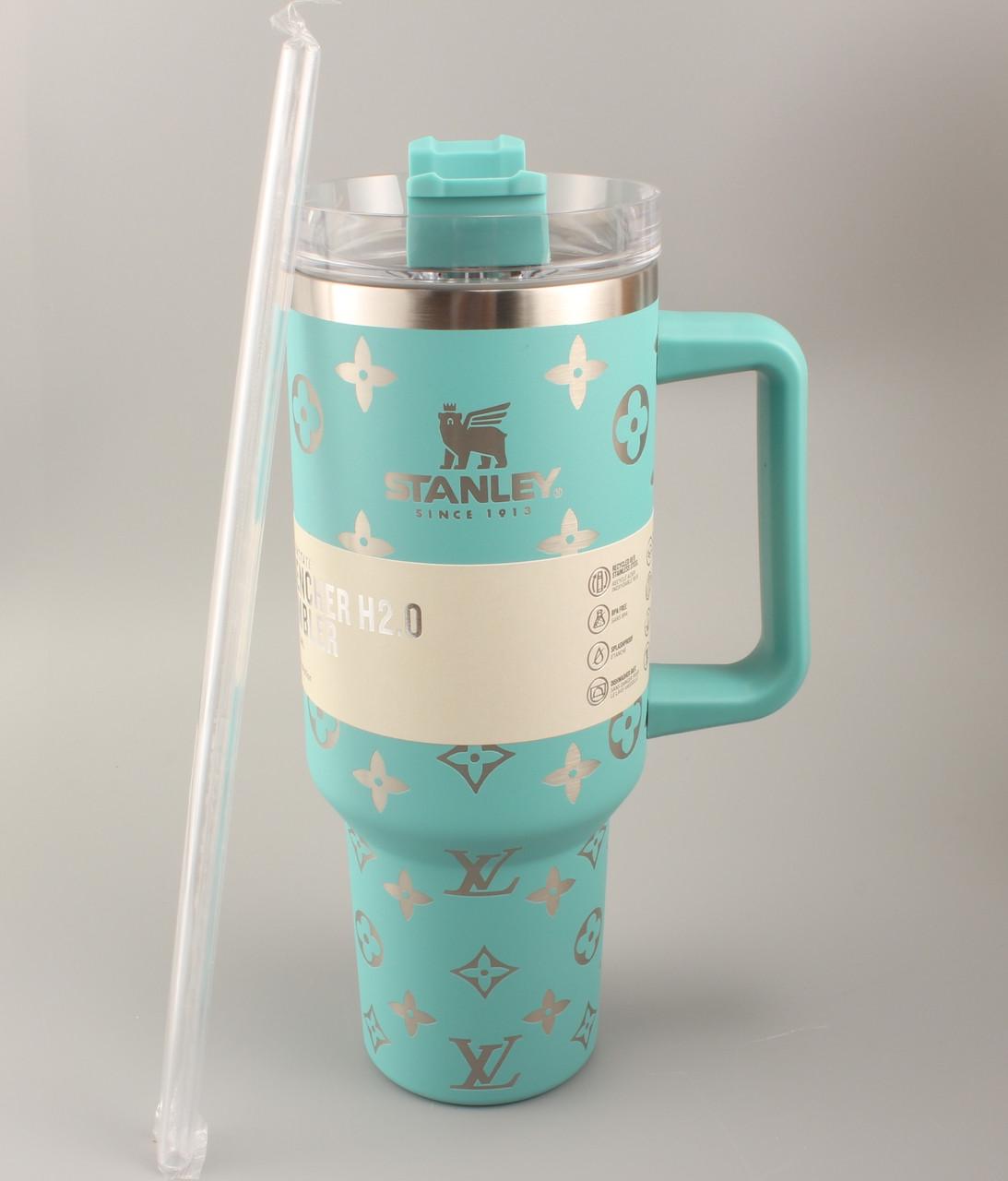 Термочашка Stanley Quencher H2.0 Tumbler из нержавеющей стали 1,18 л Turquoise Monogram (KT6007837)