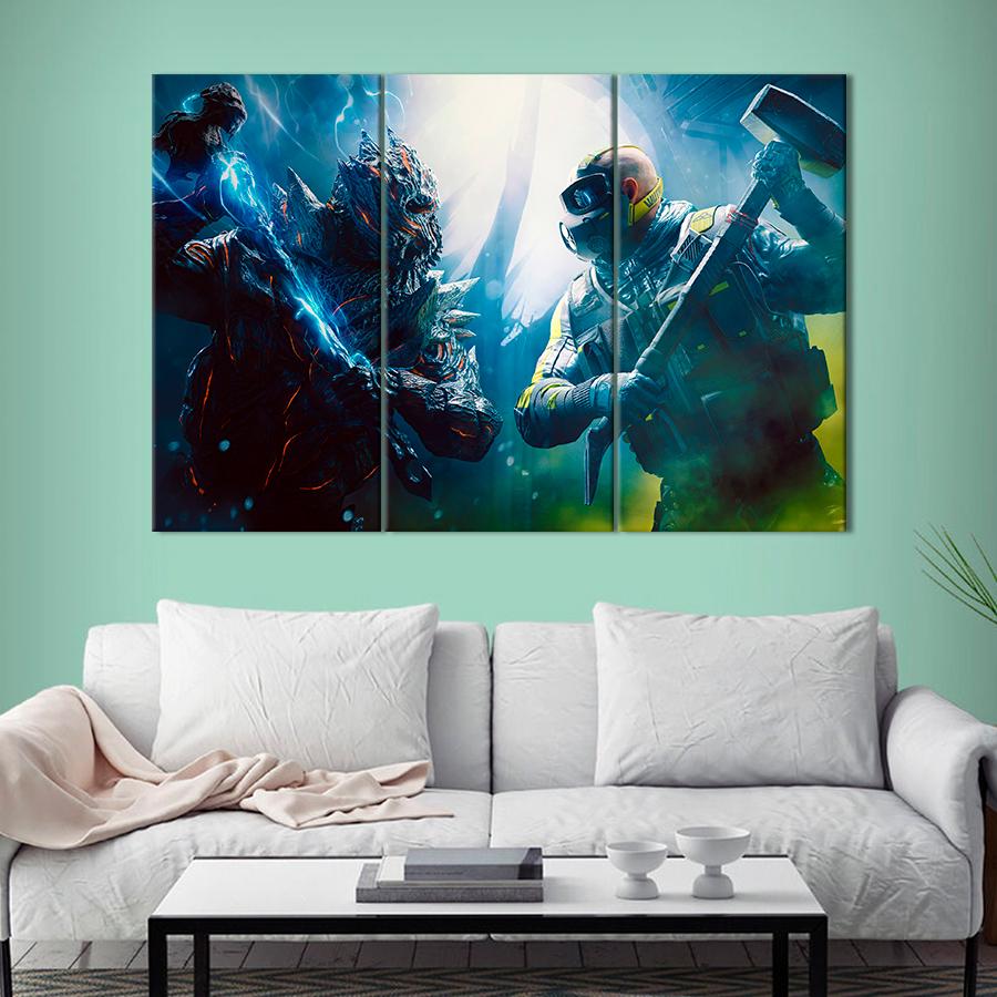 Настенний декор Персонажи игры-шутера Tom Clancy's Rainbow Six Эвакуация 128x81 см (A237-3)