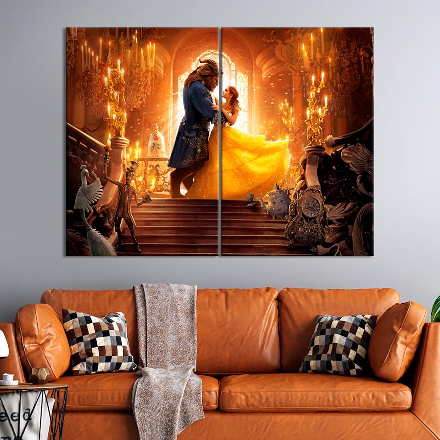 Настенний декор Сказочная пара Красавица и чудовище 165x122 см (A32-2)