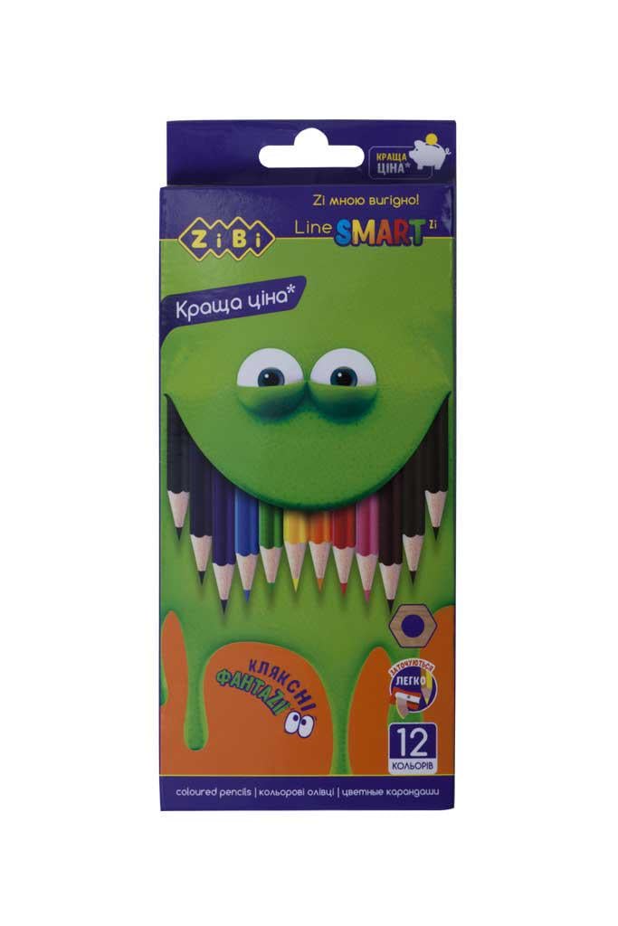 Олівці кольорові ZiBi Smart Line 12 кольорів (MTT-94795)
