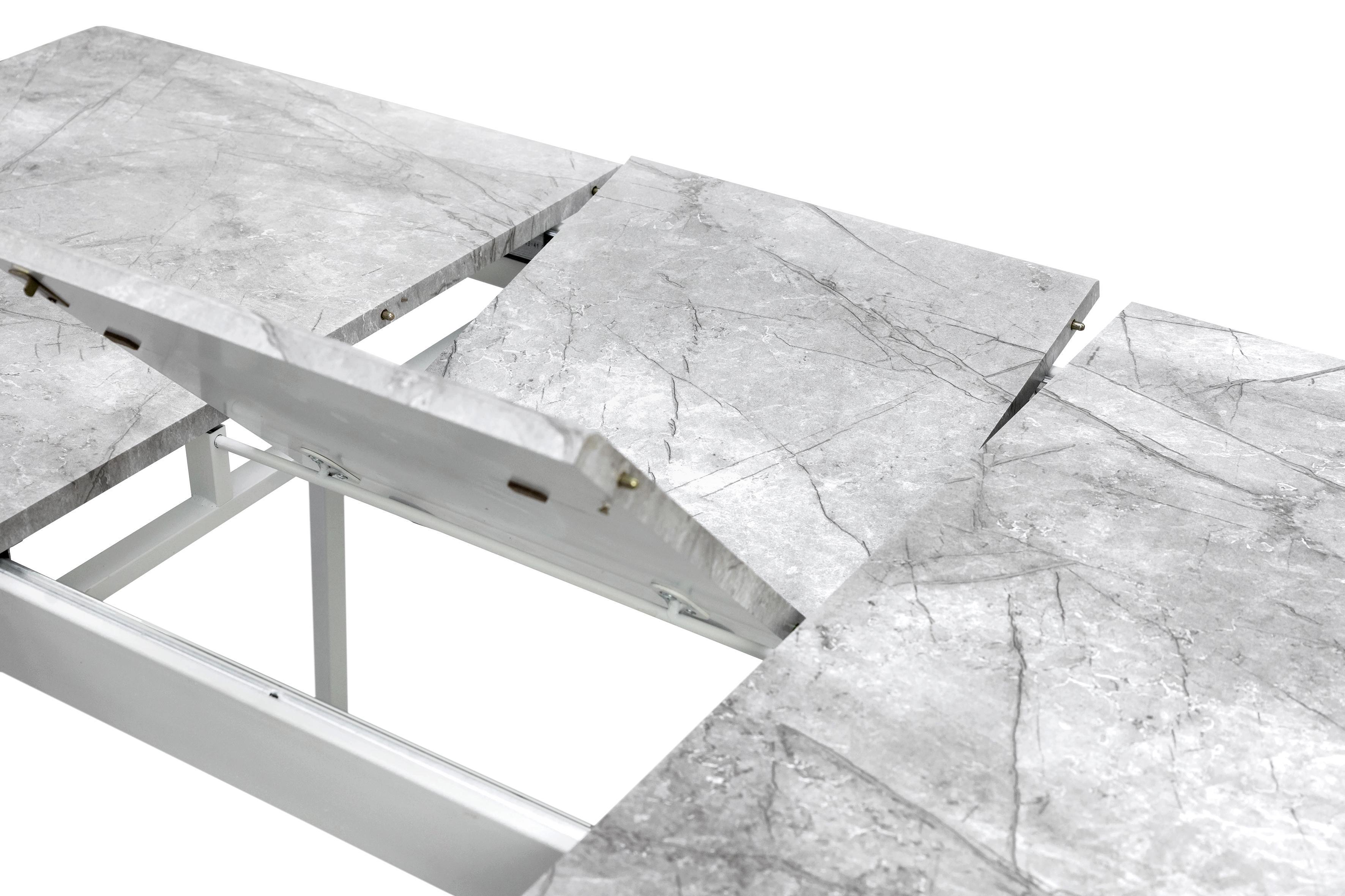 Обеденный стол Фиджи Этна 1200/1600х750х760 мм Белый металл/Базальт (GAА0056278) - фото 4 Обеденный стол Фиджи Этна 1200/1600х750х760 мм Белый металл/Базальт (GAА0056278) - фото 4